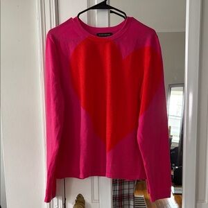 Banana Republic Fuchsia Sweatshirt with Red Heart